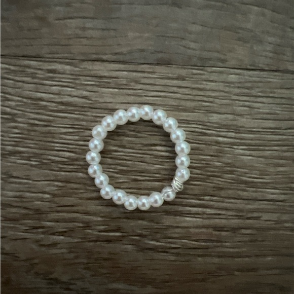 HANDMADE | PEARL WIRE RING SZ 11 - Picture 1 of 4